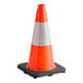 An 18-inch orange PVC traffic cone with a 3 lb. base and a single high-intensity prismatic reflective collar.