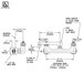 A diagram of a T&S wall mount pantry faucet with measurements.