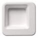 A white square Jungle Diamond compostable sugarcane pulp bowl with a square center.