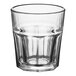 An Acopa Memphis clear glass tumbler.