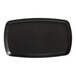 A black rectangular platter with a black border.