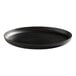 An American Metalcraft black round melamine coupe plate with a round rim.