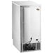 A silver rectangular Hoshizaki undercounter ice machine with a black wire.
