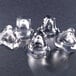 A close-up of Hoshizaki top hat ice cubes.