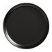 An American Metalcraft black round melamine plate with a black rim.