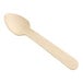 A disposable wooden taster spoon.