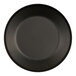 A black Cal-Mil melamine plate with a white background.