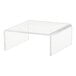 A clear plastic U-shaped display riser.
