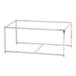 A silver rectangular Cal-Mil display stand.