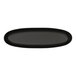 A black oval melamine platter.