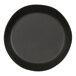 A black round melamine plate.