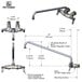 A diagram of a T&S wall mount pantry faucet with Eterna cartridges and CC connections.