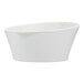 A close up of a white Cloud Terre by Fortessa Iceland stoneware bowl with a small rim.