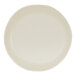 A round ivory melamine plate.