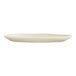 An ivory round melamine plate.