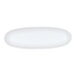 A white oval melamine platter.