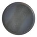 A Cloud Terre by Fortessa Iceland volcanic gray stoneware dinner plate with a speckled surface.