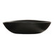 A black melamine pasta bowl with a coupe design.