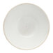 A white stoneware bowl with a scalloped rim and embossed pearl edge.