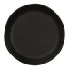 A black round melamine plate.