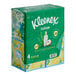 A case of 32 Kleenex Lotion 3-ply facial tissue cubes with coconut oil and aloe.