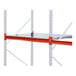 A metal bulk rack add-on shelving level with orange beams and steel decking.