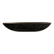 A black Cal-Mil swirl round coupe bowl on a table.
