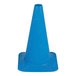 A blue 18-inch sport cone with a square base.