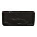 A black rectangular bowl with a white marble swirl pattern.