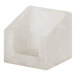 A white square Cal-Mil beverage napkin holder with a cloud shape cut out.