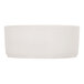 A white round Cal-Mil resin bowl.