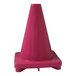 A small pink plastic sport cone with a square base.