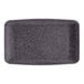 A dark gray rectangular melamine platter with a speckled pattern.