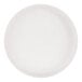 A white round resin bowl with a circular rim.