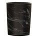 A black and white marbled round crock.