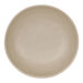 A close-up of a matte taupe Cal-Mil coupe melamine bowl.