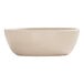 A matte taupe Cal-Mil melamine soup bowl on a white background.