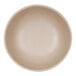 A matte taupe Cal-Mil melamine soup bowl.