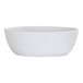 A close-up of a Cal-Mil matte white melamine soup bowl.