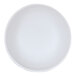 A matte white melamine soup bowl with a round rim.
