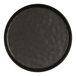 A Cal-Mil matte black melamine plate with a round rim.