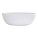 A close up of a Cal-Mil matte white melamine soup bowl.