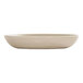 A Cal-Mil matte taupe melamine pasta bowl with a plain white surface.