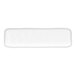 A white rectangular Cal-Mil melamine platter with a black border.