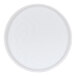 A Cal-Mil matte white melamine plate with a white border.