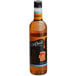 A close up of a DaVinci Gourmet Sugar-Free Caramel Flavoring Syrup bottle.