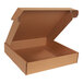A brown Kraft cardboard mailer box with an open lid.