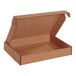 A Lavex brown cardboard mailer box with an open lid.