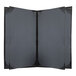 A grey rectangular H. Risch, Inc. customizable menu cover with black album style corners.