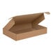 A brown Lavex cardboard mailer box with an open lid.